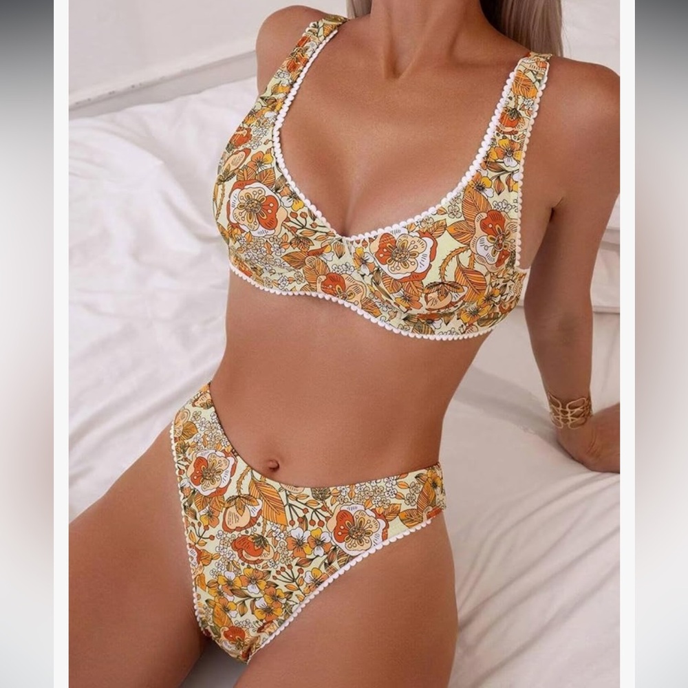 Floral Bikini Set NWOT - Picture 1 of 15